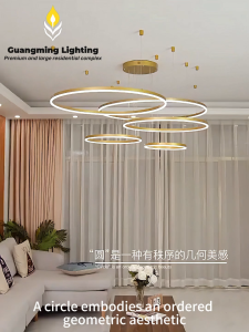 Modern Led Ceiling Chandelier Circular Ring Chandelier Living Bedroom Dining Room Lighting Tricolor With APP/Remote