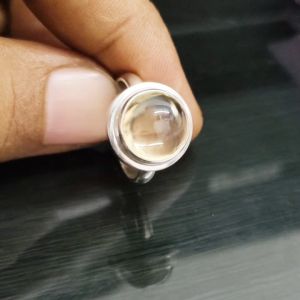 Cincin Yellow Citrine Natural Perak 925 Asli Ronacita