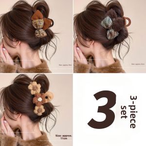 Versatile Large Hair Clip With Bow and Flower