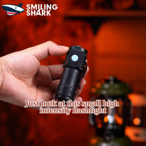 SMILING SHARK SD5394 Mini Flashlight 3*LED With clip 3Mode Type-c Rechargeable Torch Light Waterproof Outdoor Camping Lighting