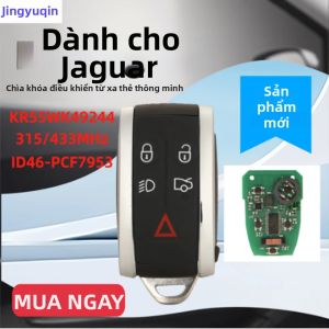 Chìa Khóa Xe Điều Khiển Từ Xa Thông Minh Jingyuqin Dành Cho Jaguar XF XFR XK XKR 2009-2013 5 Nút 315/433Mhz Với Chip ID46-PCF7953 FCC ID KR55WK49244
