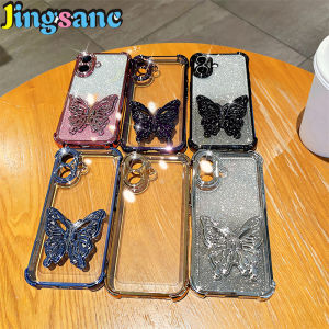 Jingsanc Cho Redmi Note 14 4G vỏ điện thoại Sang Trọng Mạ Điện Long Lanh vỏ ốp lưng Với Khung Trong Suốt Chống Sốc Ốp lưng viền chống sốc A59-3