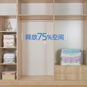 Space-Saving Compression Storage Bags for Clothes and Blankets - Large Plastic Vacuum Seal Bags with No Pump Required Vacuum Storage Bags No Pump Large Plastic Storage compression Bags for Storing Clothes blankets Travel storage bag