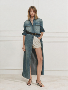 MO&Co. | Vintage Distressed Cotton Denim Dress