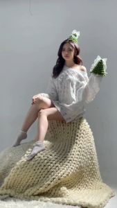 Mũ Cài Tóc Cây Thông Noel Handmade Bờm cây thông kẽm nhung Phụ kiện chụp ảnh Giáng Sinh HOT 2025