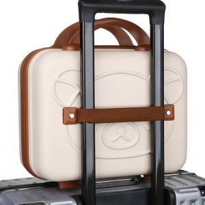 Lightweight Portable Womens Cosmetic Storage Box Mini Cartoon Anime Lock Box Travel Suitcase Handbag Durable Polyester Interior