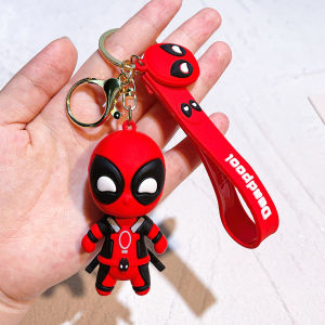 Bandai | New Anime Mutants Deadpool Keychain Movie Superhero villain Doll Pendant Car Key chain Ring Jewelry Gifts Boys Party Gifts Toys