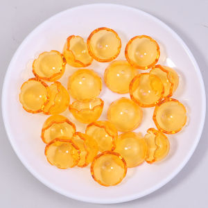 30pcs/lot Wind Bell Acrylic Beads 13X22mm Colorful Transparent Jellyfish Beads Flower Loose Bead For DIY Jewelry Making Ornament