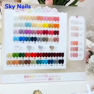 SANSU 62 สีเจลยาทาเล็บชุด 15ml/ขวด เจลสีทึบ + สีเจลไซรัป +สีเจลกลิซเตอร์ แผนภูมิสีฟรี