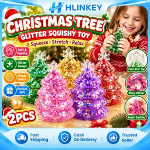 Hlinkey Mềm Co Giãn Cây Giáng Sinh Đồ chơi Squishy Long Lanh Căng Thẳng sốt ruột giải tỏa Đồ Chơi chống lo âu đồ chơi cảm giác Cho Trẻ Em Người Lớn trang trí Giáng sinh Quà Tặng