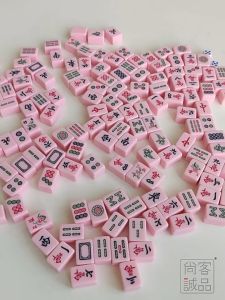 Set Mini Mahjong Mudah Alih - Melamin Mesra Alam Tahan Air & Kecil Padat untuk Indoor/Outdoor (Dewasa Keluarga Backpacker)
