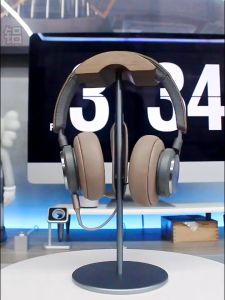 PsDs EJ4 Creative Luxury Full Alloy Arc Solid Wood Hanger Headset Headphone Holder Stand