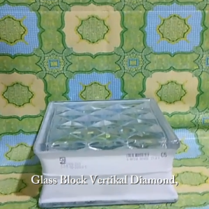 Glass Block Vertical Diamond PERKOTAK 6PCS