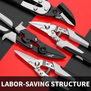 Professional Industrial Shears: Stainless Steel Scissors & Tin Snips for Metal Sheet & PVC Pipe Cutting