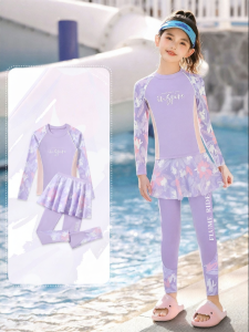 youyou | Bộ Đồ Bơi Bảo Vệ UV Cho Bé Gái Có Gối Ngực