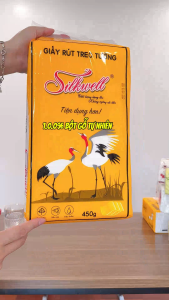 Thùng 5 bịch Khăn GIẤY RÚT TREO TƯỜNG Silkwell 350 tờ 2 lớp giấy rút đa năng tiện lợi giấy lau bếp giấy thấm dầu
