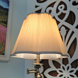 European Style Floral Pattern Lampshade Shell Table Lamp Small Floor Lamp Simple Creative Plum Blossom Shape Yellow Bedroom Bedside