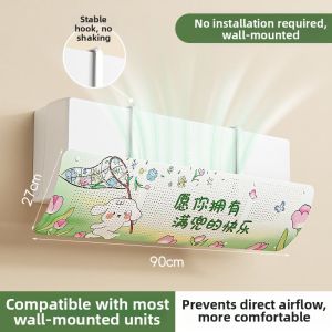 MANJIELI | No-direct Wind Blocking Guide Shield Air Conditioner Baffle Wall-mounted