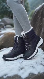 Winter Shoes Waterproof Boots Women Snow Boots Plush Warm Ankle Boots for Women Female Winter Plush Platform Thigh High Boots
