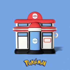 เคส3D นิ่มรูปศูนย์กลางโปเกมอนฝาครอบกันกระแทกใช้ได้กับ Apple AirPods 1 2 3 Pro Pro2 4 (ใหม่)