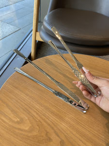 Korean Style Thickened Stainless Steel 316L BBQ Grill Steak Cooking Clamp Food Heat Resistant Small Clip for Restaurant