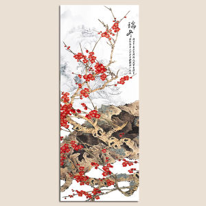 New Chinese Style Four-Panel Living Room Wall Art Decorative Painting Spring Summer Autumn Winter Seasonal Floral Landscape