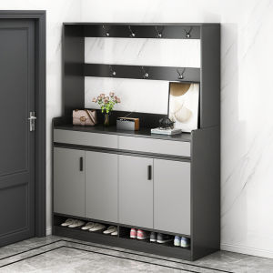 Luxurious Multi-level Entryway Shoe Cabinet for Home with Hanger