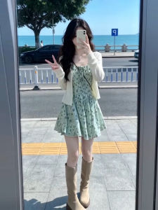 ZHENMANZI | Floral Short Skater Dress 2026 New Style