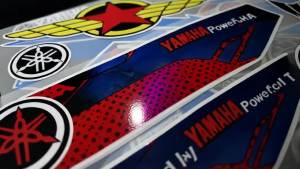 Yamaha | Reflective Mixed Racing Graphic Stickers Cartoon Skeleton Cat Vinyl Decals Sheet Fit YAMAHA Bike Scooter Motorcycle Mod Decor