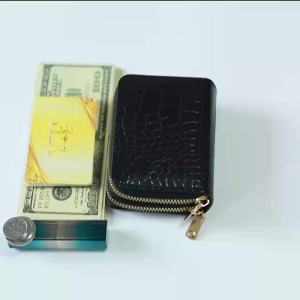 Elegant Womens Multi Card Wallet - Secure Double Zip Clutch | Casual PU Leather Purse with Style Storage Crocodile Card Bag