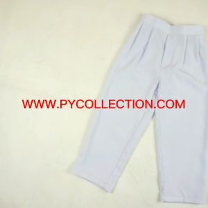 SELUAR MELAYU PUTIH SEKOLAH KAIN TEBAL SELUAR SAHAJA ( KOSHIBO ) PUTIH NILA / PU008 - BAJU SEKOLAH JENAMA PRESIDENT