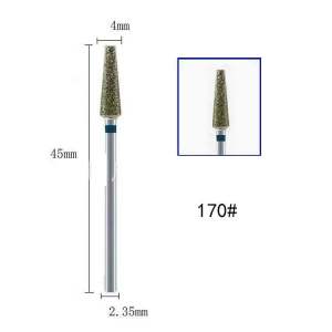 Đầu mài kim cương diamond Đầu mài thép Vonfram đầu đánh bóng móng tay và bàn chải sắt nails nail eyelash round barrel tẩy da chết Cuticle steel nail brush round barrel cuticle
