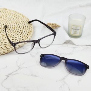 Viendo Kacamata Clip On Wanita Pria Cowok Hitam Minus Polarized Fashion UV400 Photocromic Anti Radiasi Bluecromic Komputer HP Kaca Mata Optik AntiBlueray Silau Sinar Elastik TR90 Frame