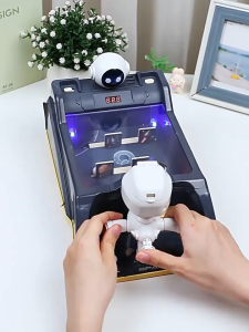 เครื่องเกมพินบอลอวกาศ เล่นเกมยิงลูกแก้ว เครื่องเกมปริศนาตั้งโต๊ะ ของเล่นสำหรับเด็กอายุ 3 ถึง 6 ขวบ ฝึกสมาธิ