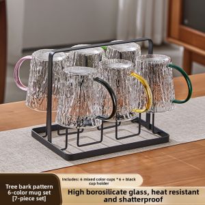 YINXIANG80YIGUAN | Borosilicate Glass Water Cups Set 6pcs