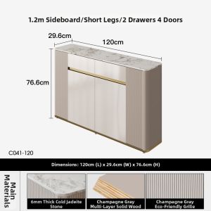 Luxury Italian Style Solid Wood Entryway Storage Cabinet