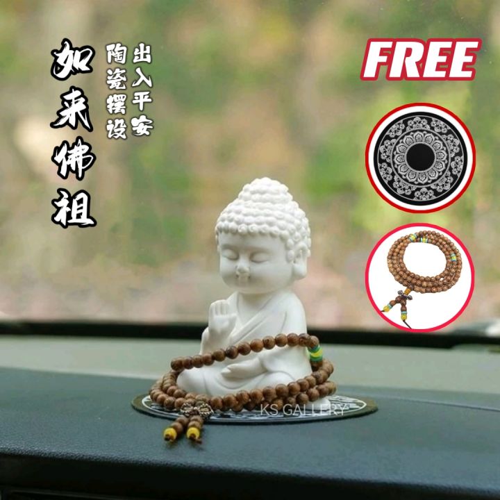 🇲🇾FullSet Car Decoration Ceramic Buddha Statue Ornaments Fullset 如来佛祖 ...