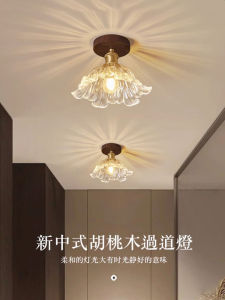 Modern Glass Roof Light Semi-Luxurious Chinese Style Entrance Hallway Balcony Kitchen Bathroom Ceiling Lights American Retro Zen Style