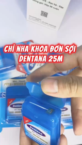 Chỉ Nha Khoa DENTANA 25m Đơn Sợi Hỗ Trợ Làm Sạch Kẽ Răng Nhỏ Nhất Giảm Hôi Miệng Bảo Vệ Nướu