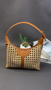 PSBN - Tas Wanita Kimberly Rattan Bag Tas Rotan Kulit Tas Jinjing Wanita Tas Selempang Wanita Tas Rotan Wanita Terbaru Rattan Sling Bag