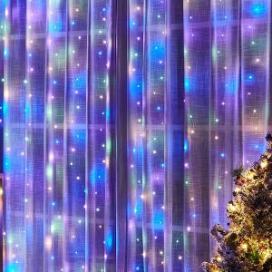 USB LED Curtain Lights String Decor for Party Wedding 3/4/6M Christmas Garland Lights 2025 New Year Navidad Christmas Tree Decor