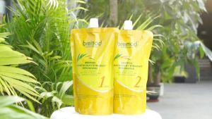 Bremod Hair Keratin Silky Straight Rebonding+OIL SET Silky Straight Rebonding 800ml 1+2 Perm Hair Care Treatment BR-T012