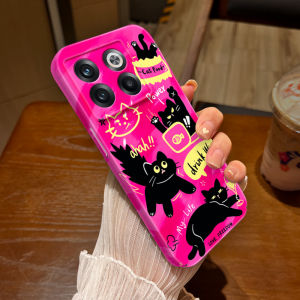 Creative Speed Edition Female OnePlus Ace2 Phone Case Full Cover Philippine Hard Shell Cute Black Pink Cat Design Customizable