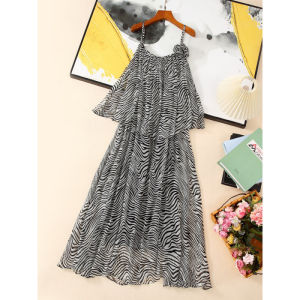 XMO | Zebra Print Slimming Loose Cover-Up Dress