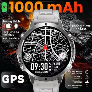 Đồng Hồ Thông Minh Quân Sự T-Rex3 2025 Mới Dành Cho Nam GPS Chống Nước 10ATM Màn Hình AMOLED Pin 1000mAh Theo Dõi Thể Dục Thể Thao Chức Năng Gọi Điện