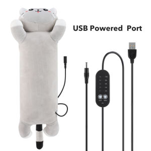 HailiCare | Gối Sưởi Ấm Hình Mèo Bằng Vải Nhung Sạc USB 5 Mức Nhiệt 5 Chế Độ Hẹn Giờ Món Quà Ấm Áp Dành Cho Cô Ấy Dùng Được Ở Nhà Văn Phòng Giường Ngủ