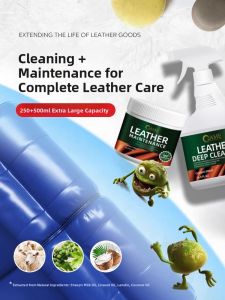 MONLEYTA | European Leather Cleaner Stain Remover Maintenance Cream Genuine Leather Sofa Bag Shoe Cleaning Care Oil No Water Wash