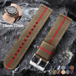 20mm 22mm Nylon Strap for Tudor for Omega for Seiko Watchband Woven Canvas Fabric Band Men Military Sport Quick Release Bracelet