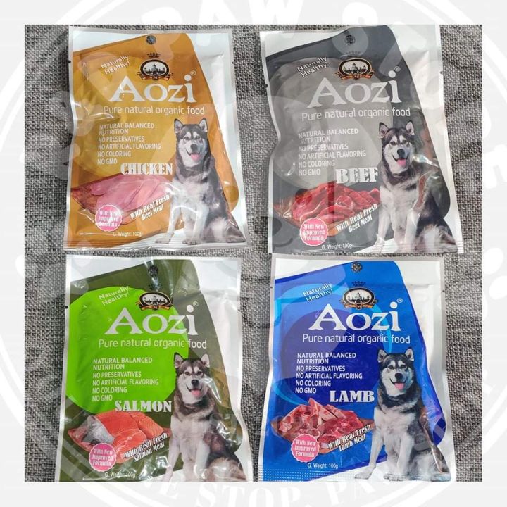 Aozi Pure Natural Organic Wet Dog Food Pouch 100g Lazada PH