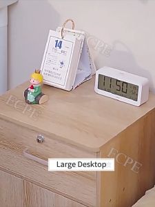 Movable Filing Cabinets Wooden Office Stands Desks Bedside Storage Table with Pulleys and Lock Drawers
